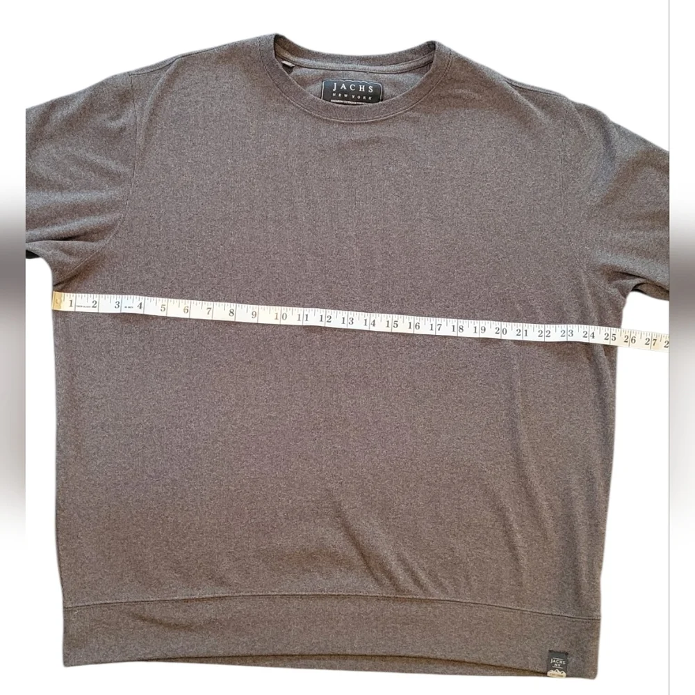 Jachs New York Men's Brown Crewneck Long Sleeve Soft  Cozy Sweatshirt, Size XL